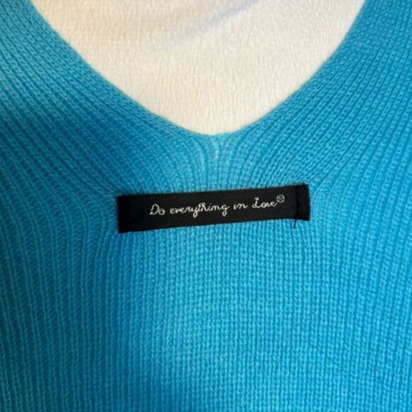 Charming Charlie Solid Teal Ruana Wrap Sweater Shoulder Strap Stylish Womens - Picture 3 of 5